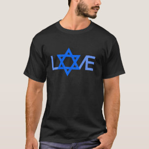 Camiseta Amo Israel, Jewish Star Difs Shirt