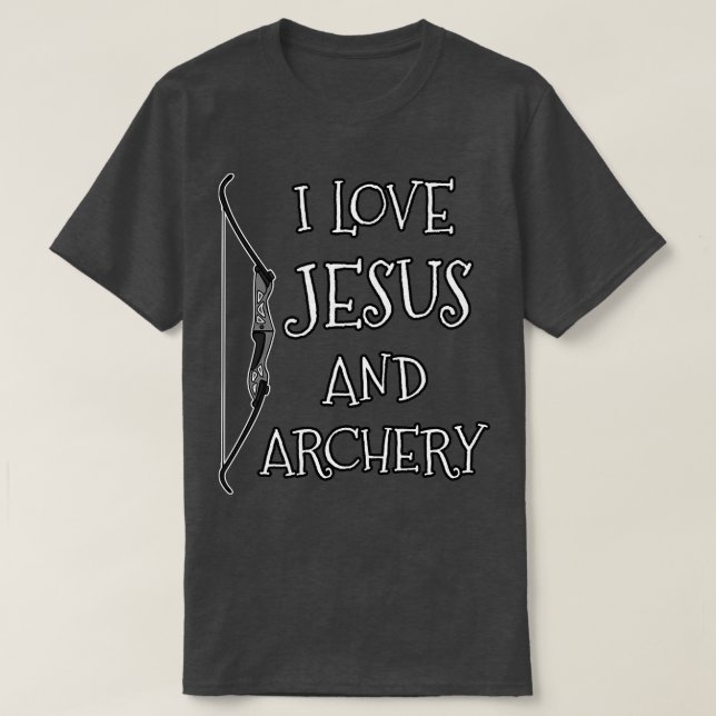 Camiseta Amo Jesus e Arqueiro Christian Archer (Frente do Design)