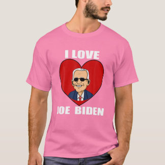 Camiseta Amo Joe Biden Heart - Pró Presidente Joe Biden