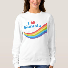 Camiseta Amo Kamala Cute Eleição Arco-Íris Mulher