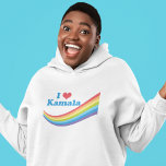 Camiseta Amo Kamala Cute Eleição Arco-Íris Mulher<br><div class="desc">Um belo casaco de mulheres do arco-íris de Kamala Harris para a eleição de 2024 que lê "I Love Kamala". Apoio bonito e colorido ao nosso vice-presidente.</div>