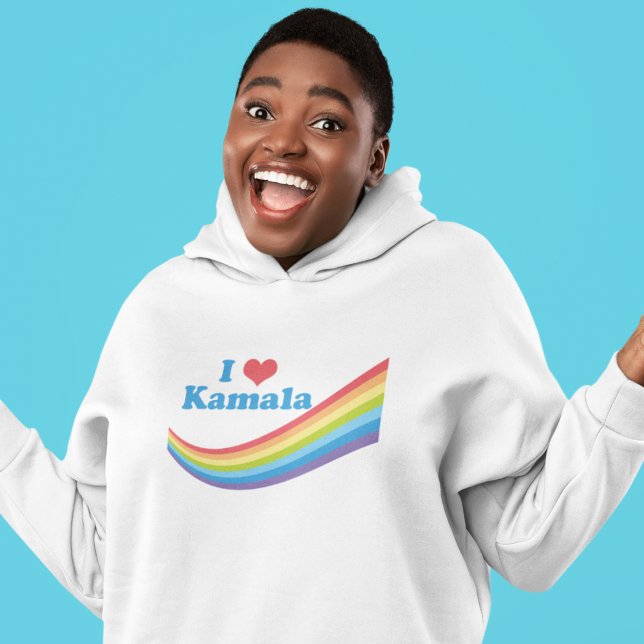 Camiseta Amo Kamala Cute Eleição Arco-Íris Mulher (Criador carregado)