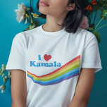 Camiseta Amo Kamala Cute Eleição Arco-Íris Mulher<br><div class="desc">Uma bela t-shirt tricend feminina de Kamala Harris para a eleição de 2024,  que diz "I Love Kamala". Apoio bonito e colorido ao nosso vice-presidente.</div>