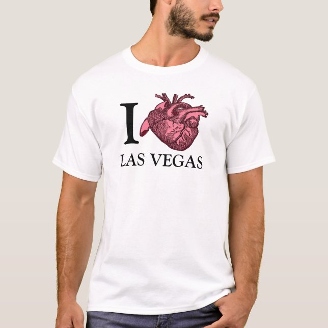 Camiseta Amo Las Vegas anatomicamente correto (Frente)