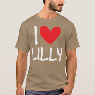 Camiseta Amo Lilly Name Personalised Girl Woman BFF Frie