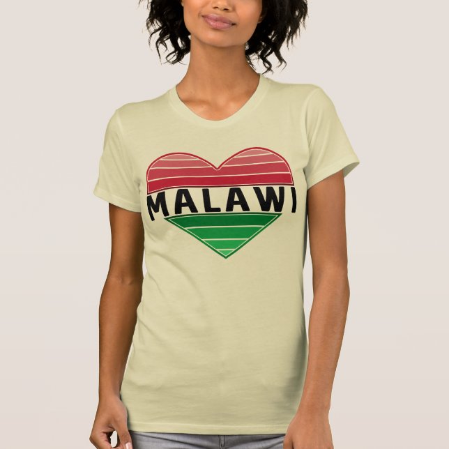 Camiseta Amo Malawi, Coração Malawi (Frente)