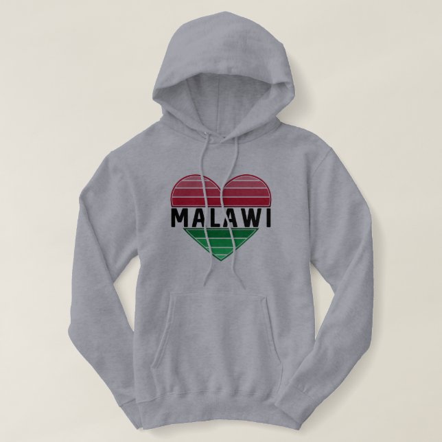 Camiseta Amo Malawi, Coração Malawi (Frente do Design)