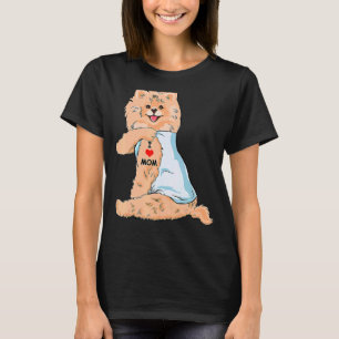 Camiseta Amo mamãe Tatto alemão Spitz mamãe Cachorro Mãe da
