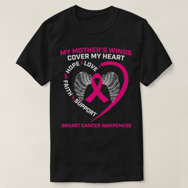 Camiseta Amo Memória Oferece à Mãe Cancer Rosa (Frente do Design)