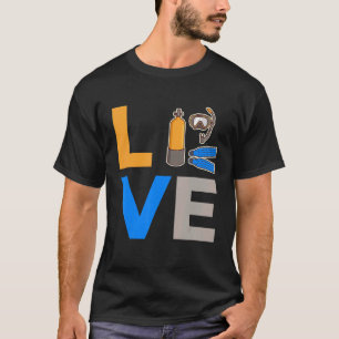 Camiseta Amo Mergulho Colorido