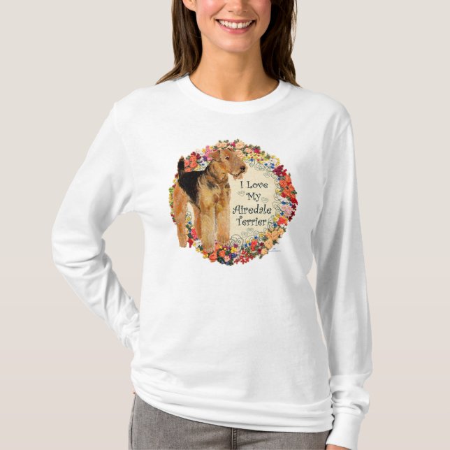 Camiseta Amo Meu Airedale (Frente)