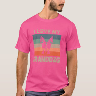Camiseta Amo Meu Avô Chihuahua Avô Vovô Dog