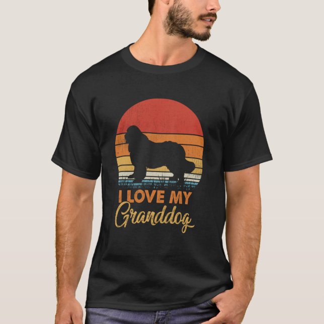 Camiseta Amo meu avô Newfoundland Avós (Frente)