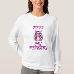 Camiseta Amo Meu Bichinho de Estimação Design Adorável para