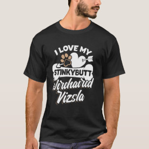 Camiseta Amo Meu Cachorro Estrelado De Vizsla.