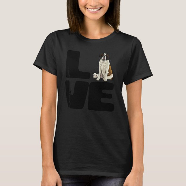 Camiseta Amo meu cão São Bernardo (Frente)