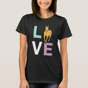 Camiseta Amo Meu Cavalo Amante de Cavalos, AMOR e um Cavalo