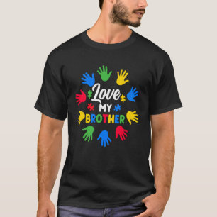 Camiseta Amo Meu Irmão Orgulhoso Autismo Irmão Guerreiro do