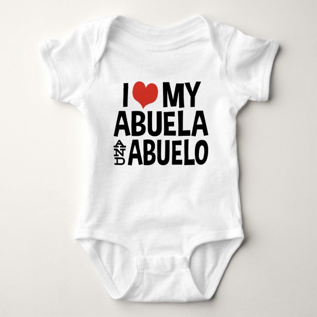Camiseta Amo Minha Abuela e Abuelo (Frente)