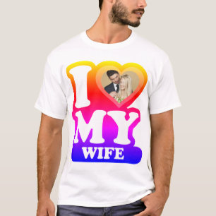 Camiseta Amo Minha Esposa Ipanema - Foto Personalizada Pers