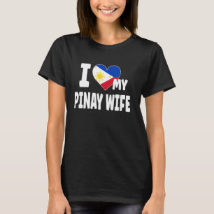 Camiseta Amo Minha Esposa Pinay Filipinas Bandeira Pino Fil