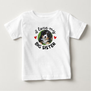 Camiseta "Amo Minha Irmã Mais Velha" com Foto Personalizada