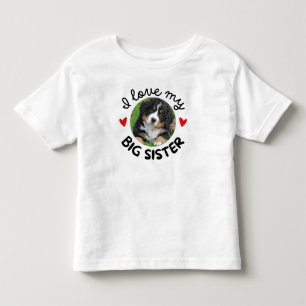 Camiseta "Amo Minha Irmã Mais Velha" com Foto Personalizada