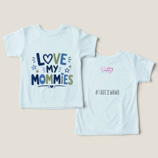 Camiseta Amo Minhas Mamães Menino