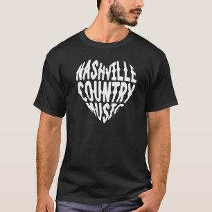 Camiseta Amo Nashville Tennessee Música Country Guitarra To