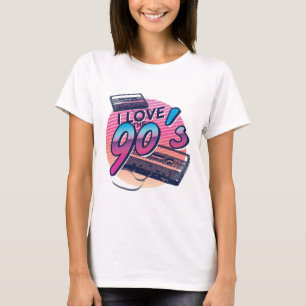 Camiseta Amo o aniversário da fita magnética dos anos 90