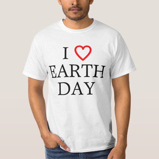 Camiseta Amo o Dia da Terra (Frente)