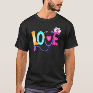 Camiseta Amo o Dia dos Namorados Enfermeira Médico CNA EMT