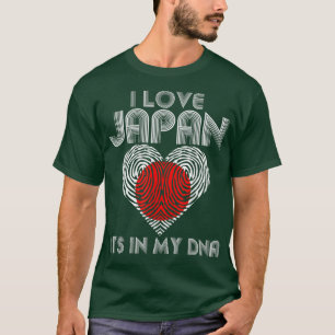 Camiseta Amo o Japão Está no meu DNA para Pessoas japonesas