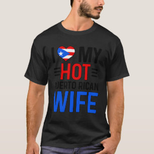 Camiseta Amo O Meu Quente Marido Porto-Riquenho De Um Porto