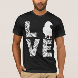 Camiseta Amo o papagaio da Cinza africana