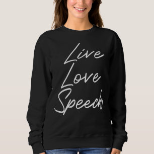 Camiseta Amo o Terapista da Língua do Fala do Amor ao Vivo