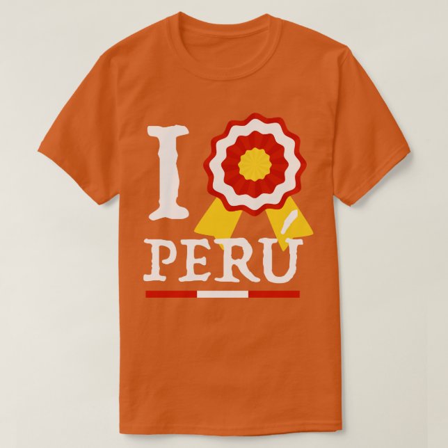 Camiseta Amo Peru Te Amo Peru Escarapela (Frente do Design)