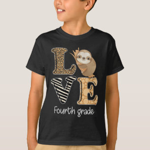 Camiseta Amo Preguiça da Quarta Série Professor da 4ª Série