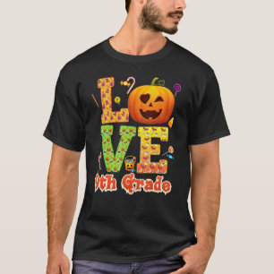 Camiseta Amo Professora do 9º Ano Abóbora Halloween Doce Po