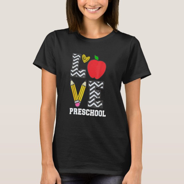 Camiseta Amo Professora Pré Escolar (Frente)