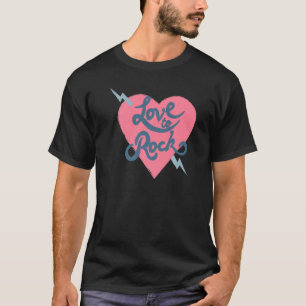 Camiseta Amo Rock Doodle Música Estrela Coração Rock N Roll