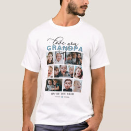 Camiseta Amo Seu Avô/Avô/Outro Texto Personalizado De 9 Fot
