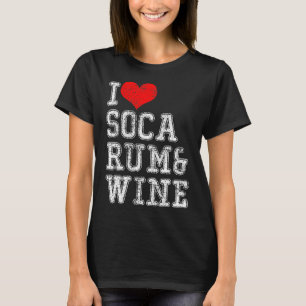 Camiseta Amo Soca rum vinho