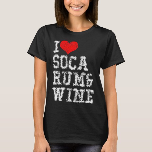 Camiseta Amo Soca rum vinho (Frente)