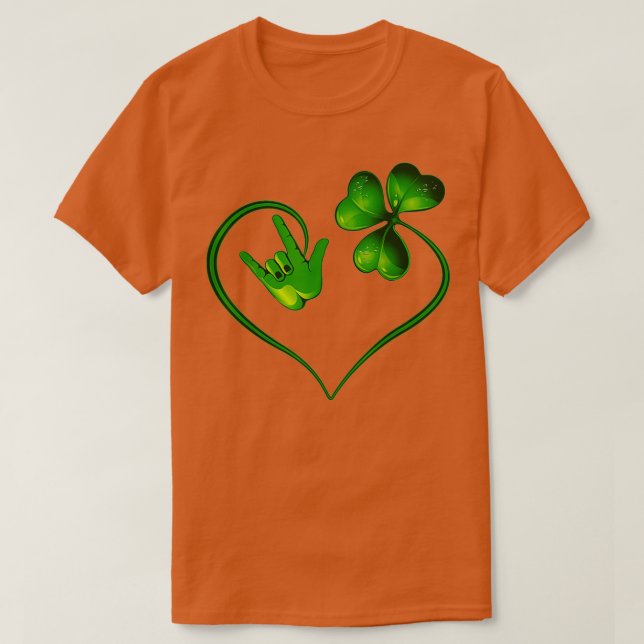 Camiseta Amo-Te A Assinar A Língua 1 (Frente do Design)