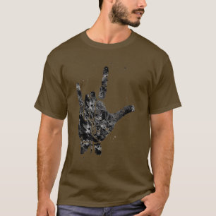 Camiseta Amo-Te A Mão Impressão 3