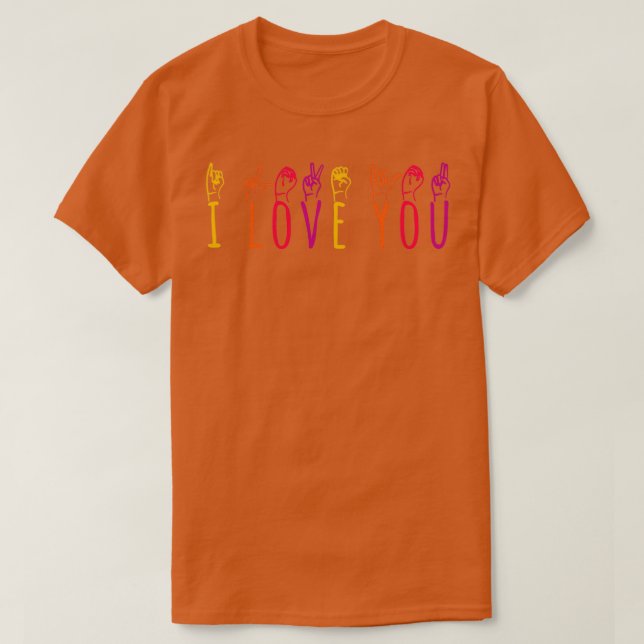 Camiseta Amo-te ASL 12 (Frente do Design)