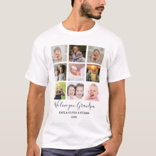 Camiseta Amo-Te, Avô, Colagem Fotográfica 9