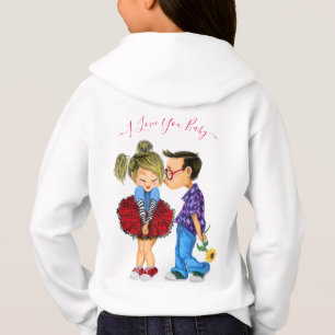 Camiseta Amo-Te Bebê - Casal Romântico Bonito - Beijo