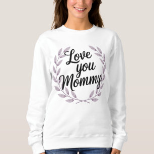 Camiseta Amo-Te, Mamãe, Mulher Floral